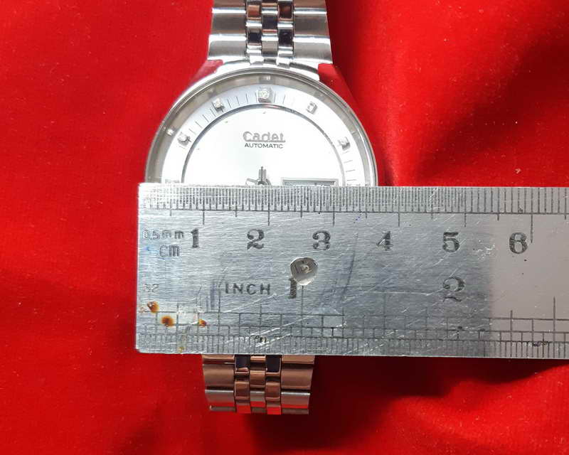 นาฬิกาข้อมือชาย CADET  AUTOMATIC SWISS MADE โบราณ เม็ดมะยม 1 จังหวะสภาพ100%