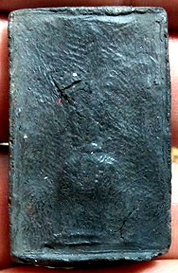 พิมพ์พุทธชินราชปรกโพธิ์ หลังเจดีย์ เนื้อดำใบลาน