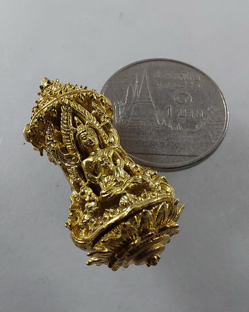 " ตะกรุด รุ่นนักรบไทย หลวงพ่อปกรณ์ วัดถ้ำผาแด่น จ.สกลนคร เนื้อทองระฆ้ง ใส้ตะกรุดเงิน สวยๆครับ "