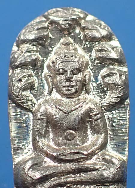 พระนาคปรกใบมะขาม รุ่นแรก ปี 2521 เนื้อเงินหายากที่สุด สภาพแชมป์ประเทศไทย+บัตรรับรองพระแท้*72