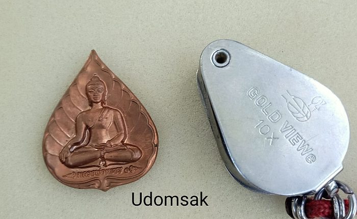 เหรียญใบโพธิ์ใหญ่หลวงพ่อเพชร หลังเจ้าพระยาบดินทรเดชาวัดแจ้ง ปราจีนบุรี เนื้อทองแดงรมน้ำตาลสวยเดิม