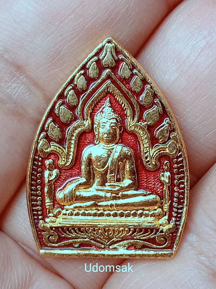 เหรียญเจ้าสัวมหาเศรษฐี หลวงพ่อโต วัดพนัญเชิง ปี2536 เนื้อทองแดง กะไหล่ทองลงยาสีแดง สวยเดิมๆ