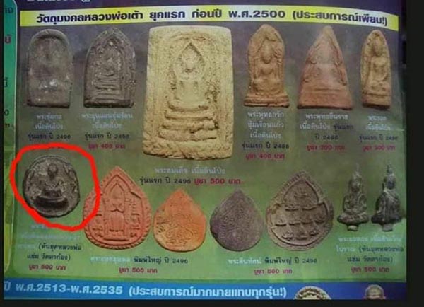 สังกัจจายน์ เนื้อดินผสมผงดินหน้าตะโพน หลวงพ่อเต้า วัดเกาะวังไทร
