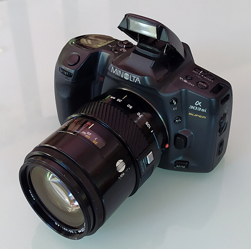 กล้อง Minolta 303 Si super พร้อมเลนส์ 35-105 ดีไซน์สวยคลาสสิค บอดี้ยังสวยตามรูป