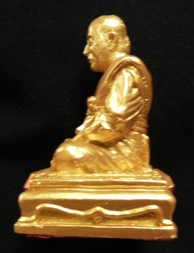 ฿฿เคาะเดียวแดง฿฿ รูปหล่อบูชา เนื้อเรซิ่นทอง หลวงพ่ออุดม วัดพิชัยสงคราม อยุธยา