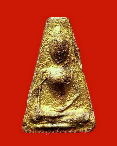 พระผงสุพรรณทาทองบรอนซ์ หลวงพ่อนารถ วัดศรีโลหะราษฎร์บำรุง จ.กาญจนบุรี สวยมากค่ะ