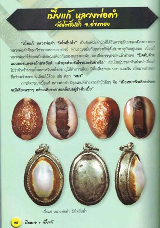 เบี้ยแก้หลวงพ่อคำ ปัญญาสาโร วัดโพธิ์ปล้ำ อ.วิเศษชัยชาญ จ.อ่างทอง