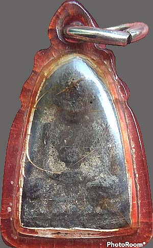 *รูปเหมือนผงว่านใบลานผสมสีผึ้งเขียว หลวงพ่อทาบ วัดกระบกขึ้นผึ้ง ระยอง ปี๒๕๐๕*