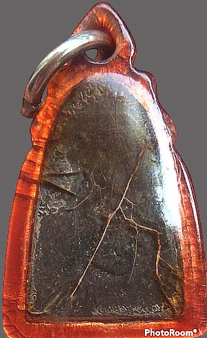 *รูปเหมือนผงว่านใบลานผสมสีผึ้งเขียว หลวงพ่อทาบ วัดกระบกขึ้นผึ้ง ระยอง ปี๒๕๐๕*