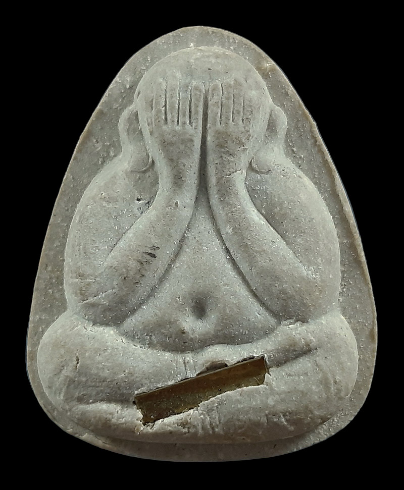 พระปิดตา หลวงพ่อคูณ วัดบ้านไร่ รุ่นรวยทวีคูณ ปี36 ฝังตะกรุดด้านหน้า 