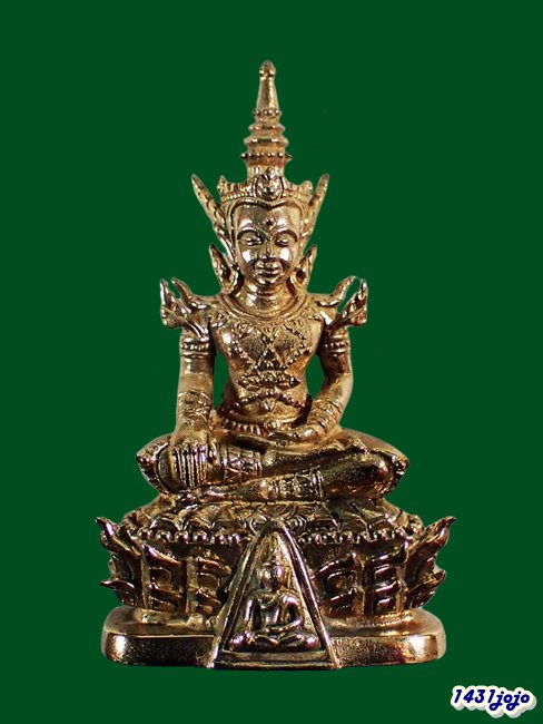 พระกริ่งนางพญาทรงเครื่อง พิมพ์ใหญ่ เนื้อขันลงหิน รุ่นเศรษฐีนางพญา ปี 2555 วัดนางพญา จ.พิษณุโลก