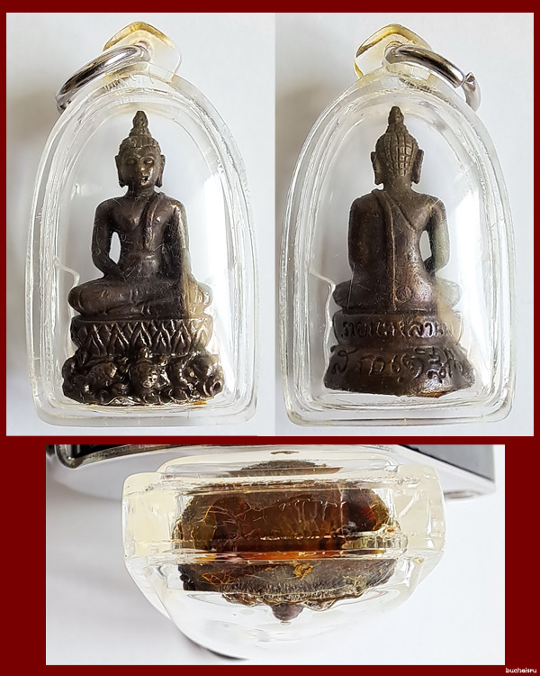 รูปหล่อพระปัจเจกพุทธเจ้า หลวงปู่สุภา ภูเก็ต รุ่นแรก เนื้อทองผสม