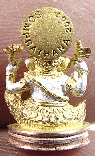 รูปหล่อพระพิฆเนศ รุ่นสมปราถนา วัดบางกุ้ง สุพรรณบุรี เนื้อ 3 k พิมพ์เล็ก