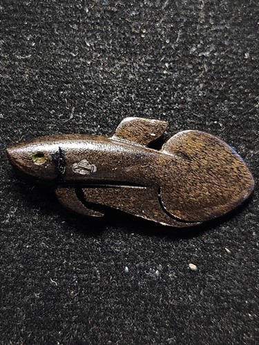 วัดโพธิ์ศรีเจริญ จ.สุพรรณบุรี ปลากัด หลวงพ่อน่วม เนื้อไม้งิ้วดำ 