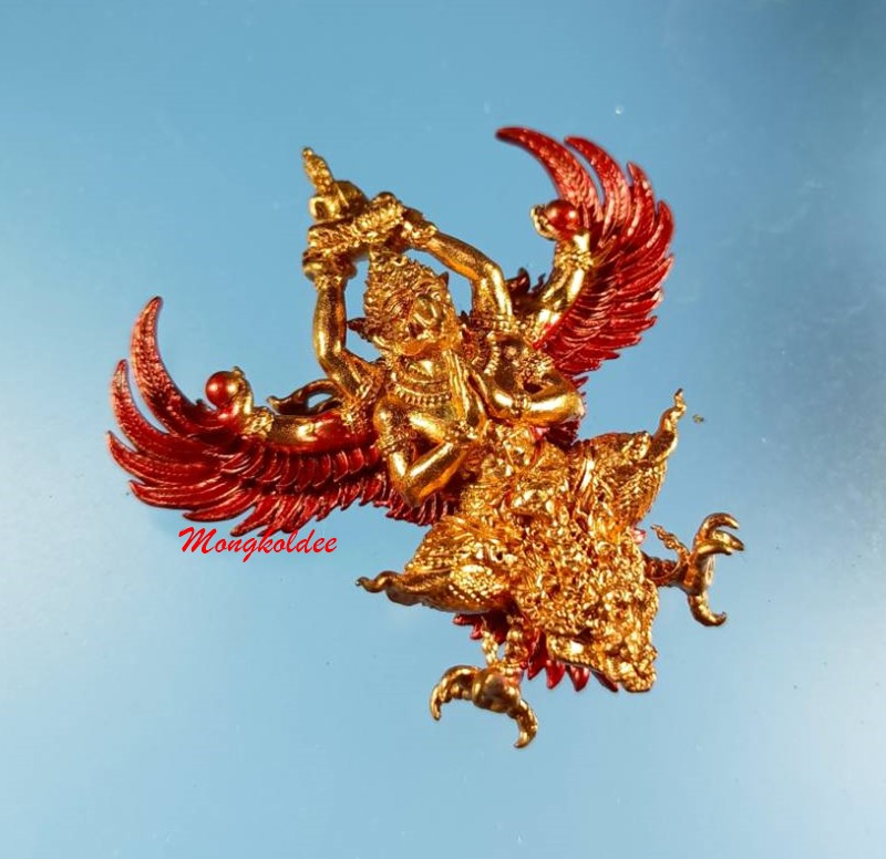 พญาครุฑ ราชันมหาเศรษฐี วัดครุฑธาราม จ.อยุธยา พิมพ์ใหญ่ 4.8ซม เนื้อสัตตะบงกช