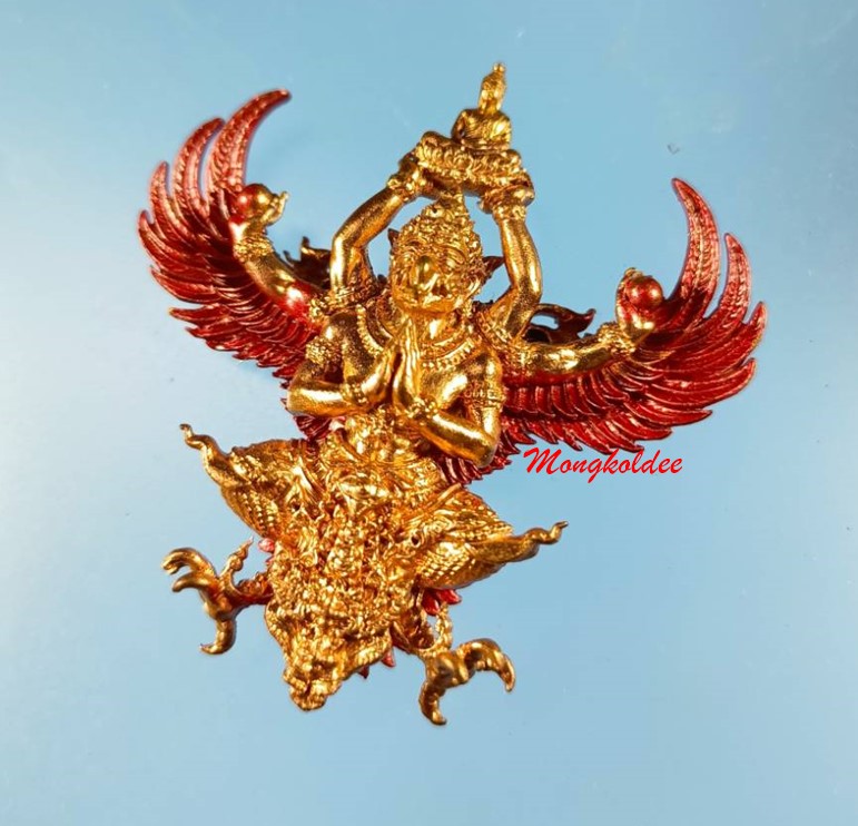 พญาครุฑ ราชันมหาเศรษฐี วัดครุฑธาราม จ.อยุธยา พิมพ์ใหญ่ 4.8ซม เนื้อสัตตะบงกช