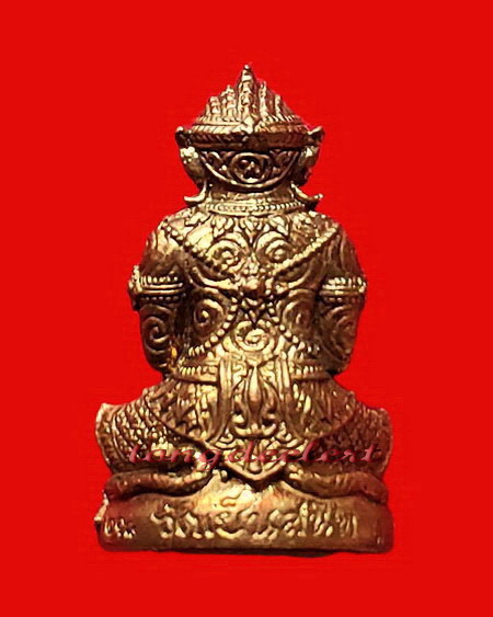 หนุมานอธิษฐานฤทธิ์ หลวงพ่อสนองชาติ วัดเย็นสนิทธรรมาราม เนื้อทองแดงนอก อุดมวลสารตะกรุดเงิน