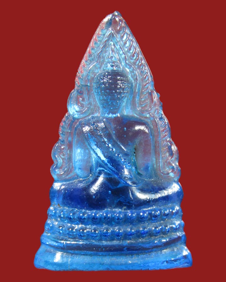 **เคาะแรก**พระพุทธชินราช หลวงพรหมโยธี ปี2493 เนื้อแก้วสีฟ้าอ่อน วัดพระศรีรัตนมหาธาตุ จ.พิษณุโลก