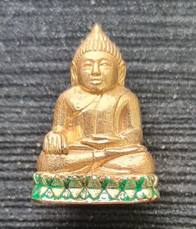 เคาะแรกแดง..พระกริ่งเล็ก ลพ.สำเร็จศักดิ์สิทธิ์ ๖๔..ขันลงหินลงยาเขียว..วัดตลิ่งชัน สระบุรี / ส่ง ems