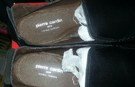 รองเท้าหนังแท้ pierre cardin ขนาด 43 สีดำ รุ่น TO103 
