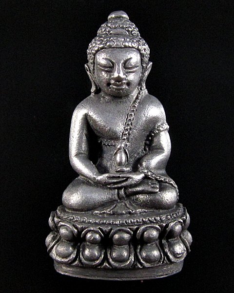 พระกริ่งบารมี (กริ่งญาณเล็ก) เนื้อเงินก้นเงิน ปี36 หมายเลข12 3