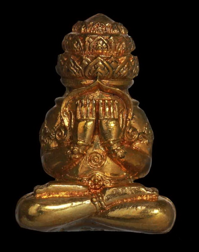 พระปิดตาพังพะกาฬ รุ่นเหนือการเวลา ปี2559 เนื้อกะไหล่ทอง วัดพระมหาธาตุ No.28 จ.นครศรีธรรมราช