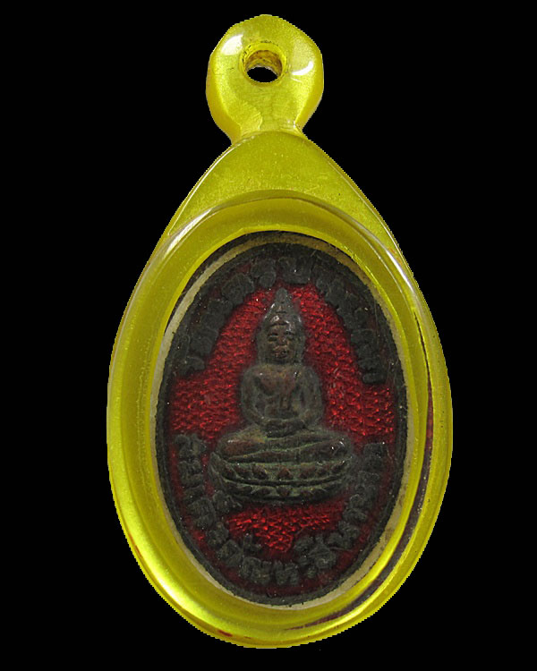 สมเด็จกัณหะชินานาท วัดนครป่าหมาก กทม.พระอาจารย์อรุณ สร้างปี 2510 ทองแดงลงยา เลี่ยมโบราณ