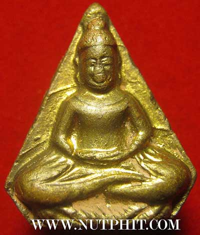 ตัวท็อป!!!พระโพธิจักร ห้าเหลี่ยม ทาทองเดิม ลพ.ลี+บัตรรับรองพระแท้*50