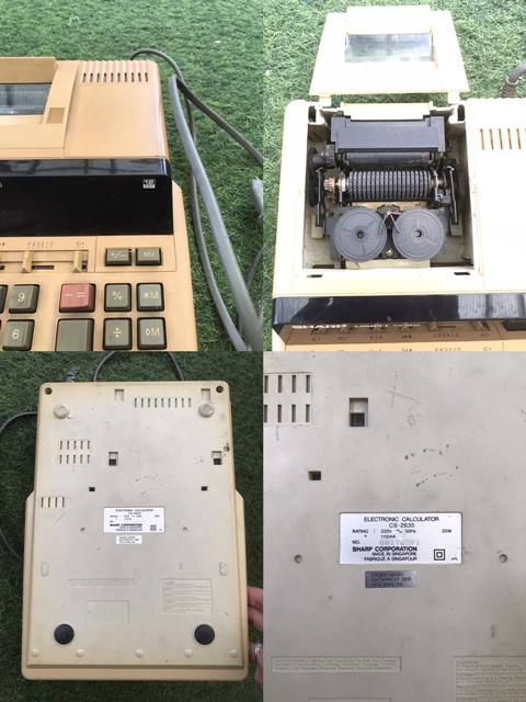 เครื่องคิดเลข SHARP CS-2635 COMPET ใช้งานได้ดี วินเทจสุดๆ ตั้งโชว์หรือคิดงาน เท่ห์ๆครับ