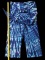 กางเกงนอน ผ้ามัดย้อม ลายสีน้ำเงิน สำหรับคนสูงไม่เกิน 165 cm ของใหม่