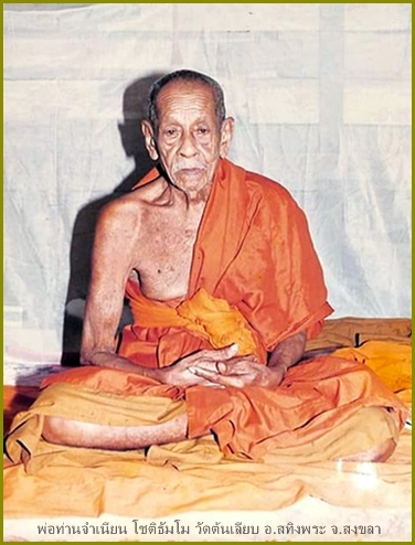  พระหลวงปู่ทวด มหามงคล พ.ศ.2536 หลวงปู่จำเนียน  วัดต้นเลียบ จ.สงขลา