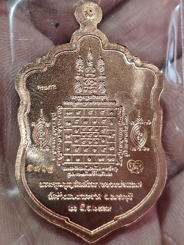 วัดช้างแทงกระจาด จ.เพชรบุรี เหรียญกรรมการ หลวงพ่อเเถม รุ่นเพชรเศรษฐี หน้ากาก ยันต์จม  ปี 2559 