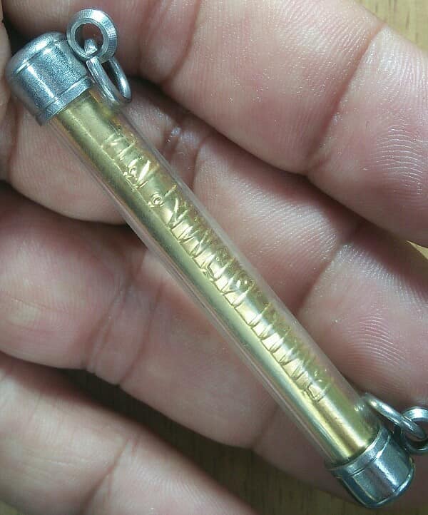 แผ่นตะกรุดหลวงพ่อตาทิพย์ วัดพนมชัย ฉะเชิงเทรา ขนาด 2 นิ้วครึ่ง 