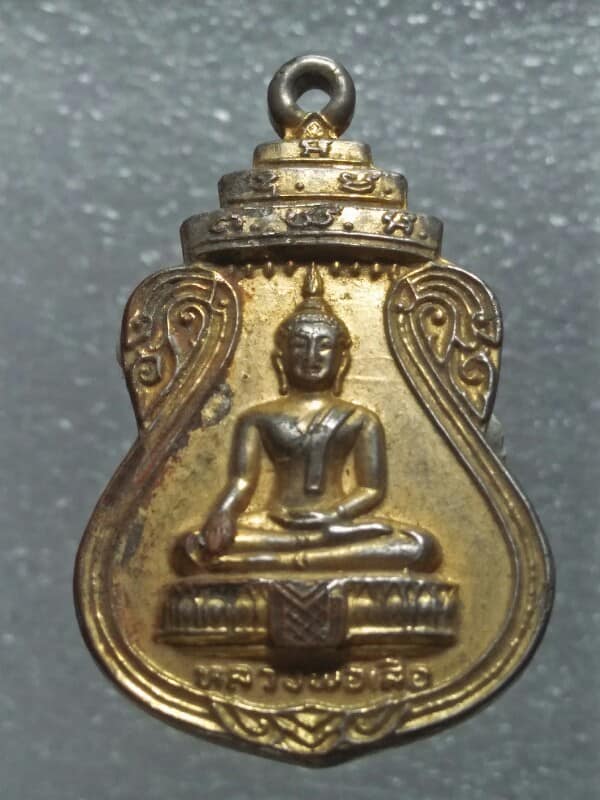 เหรียญหลวงพ่อเสือ  ว ส ก เนื้อกะไหล่ 