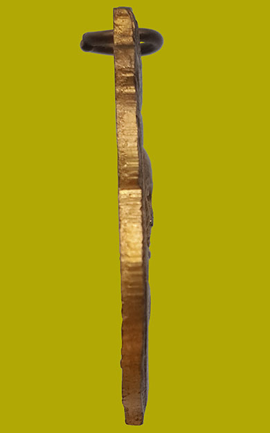 เหรียญเสมาหลวงพ่อแดงรุ่น 2 เนื้อทองแดงกะไหล่ทอง วัดภูเขาหลัก จังหวัดนครศรีธรรมราช ปี 2509