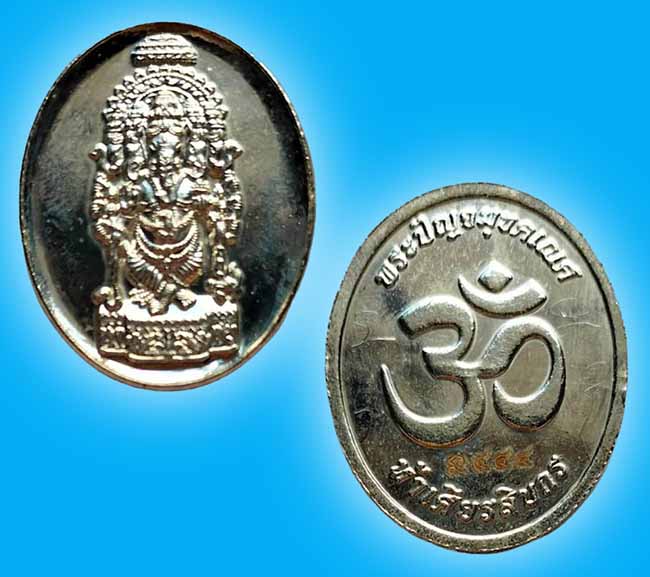 พระปัญจมุขคเณศ ห้าเศียร สิบกร มีจาร 4 อักขระ หลวงพ่อวิรัช วัดดีบอน ราชบุรี