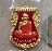 เหรียญนิรันตราย เหนือดวง หลวงพ่อคูณ วัดบ้านไร่ ปี2557 เนื้อทองระฆังลงยาสีแดง เลข3293+กล่อง