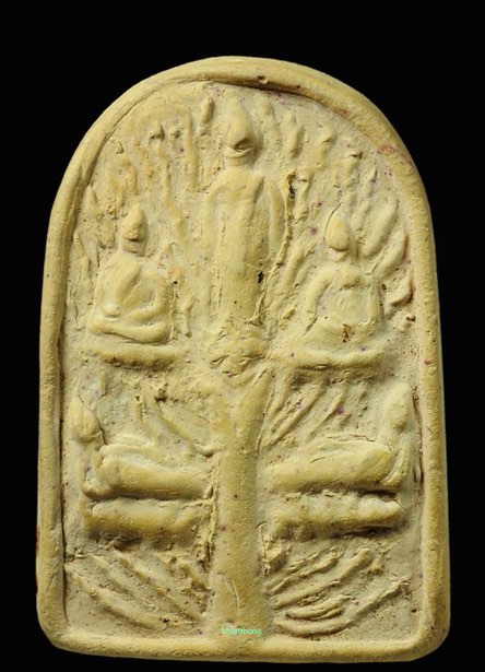 พระเจ้าห้าพระองค์ เนื้อผงพุทธคุณ หลังเรียบ..หลวงพ่อหมุน วัดเขาแดงตะวันออก จ.พัทลุง 