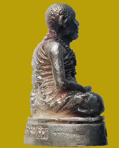 พระหล่อรูปเหมือนหลวงปู่พรหมมา เขมจาโร สำนักวิปัสสนา สวนหินผานางคอย จ.อุบลราชธานี ปี 2537 