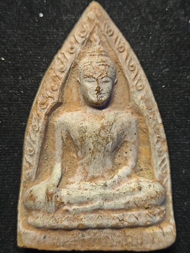 วัดไผ่โรงวัว (วัดโพธาราม)จ.สุพรรณบุรี พระพุทธโคดม หลวงพ่อขอม  2505 เนื้อดิน