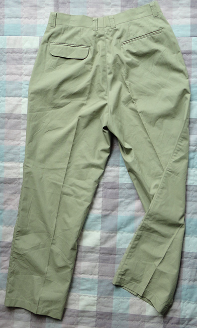 กางเกง St.Andrews SCOTLAND ของแท้ 9,900 เยน BROWN GOLF PANTS ดีไซน์กระเป๋ามีแถบปิดกันของตกหล่น