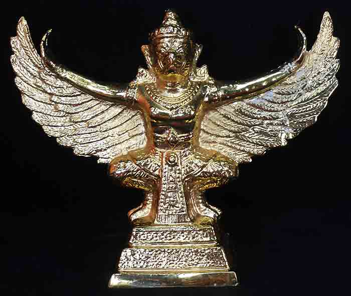 พญาครุฑกางปีกขนาดบูชา เนื้อทองเหลืองขัดมัน