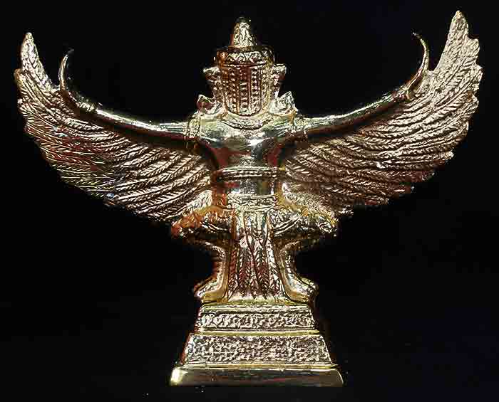 พญาครุฑกางปีกขนาดบูชา เนื้อทองเหลืองขัดมัน