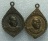 เหรียญหล่อพระครูภาวนากิจจาทร หลังพระพุทธสันติสุข วัดบ้านเก่าบ่อ  อำนาจเจริญ 2 เหรียญ