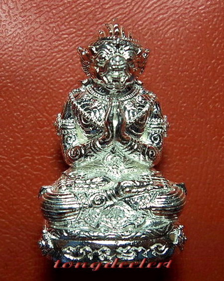 หนุมานอธิษฐานฤทธิ์ หลวงพ่อสนองชาติ วัดเย็นสนิทธรรมาราม เนื้อเงิน อุดมวลสารตะกรุดเงิน สร้างน้อย หายาก