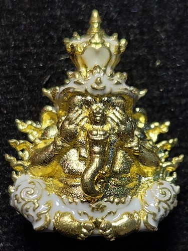 สำนักสงฆ์เขาแก้วทอง จ.ปราจีนบุรี   พระพิฆเนศ พิมพ์ปิดตามหาลาภ หลวงปู่บุญมา โชติธัมโม  รุ่น เทวาราชาโ