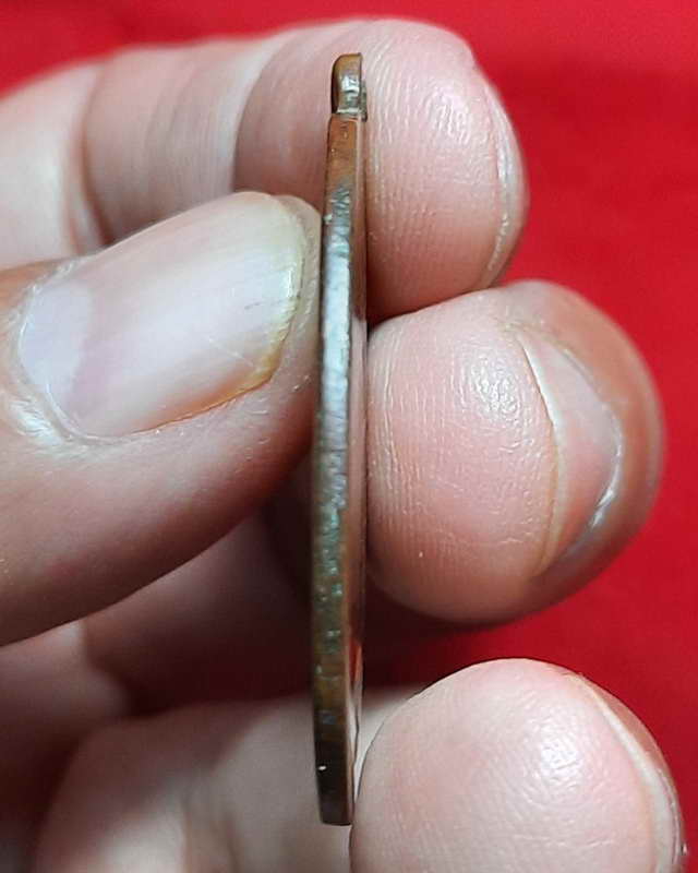 ครูบาเจ้าศรีวิชัย ปี2511 วัดจามเทวีเลข ๑ เนื้อทองแดง สวยเดิม