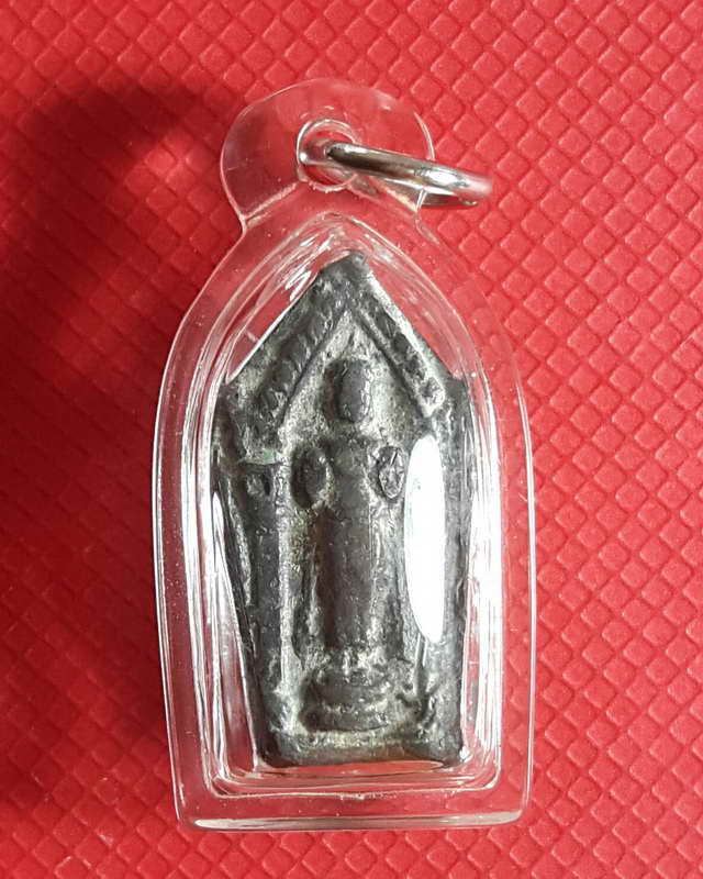 พระปางห้ามสมุทรเนื้อชินหลังยันต์กรุเก่า ไม่ทราบที่ แท้ดูง่ายซึ้งตา  (เคาะเดียว)