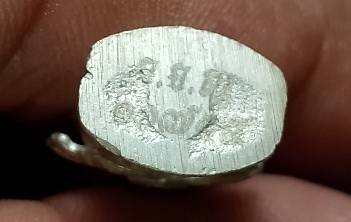 รูปหล่อท้าวเวสสุวรรณ วัดจุฬามณี เนื้อเงิน โค้ตเลเซอร์ + หมายเลข  ไม่ทราบปี 