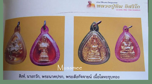 พระสังกัจจายน์หลวงปู่ทิม วัดละหารไร่ เนื้อโลหะชุบทอง แจกในงานผูกพัทธสีมา ปี 2517